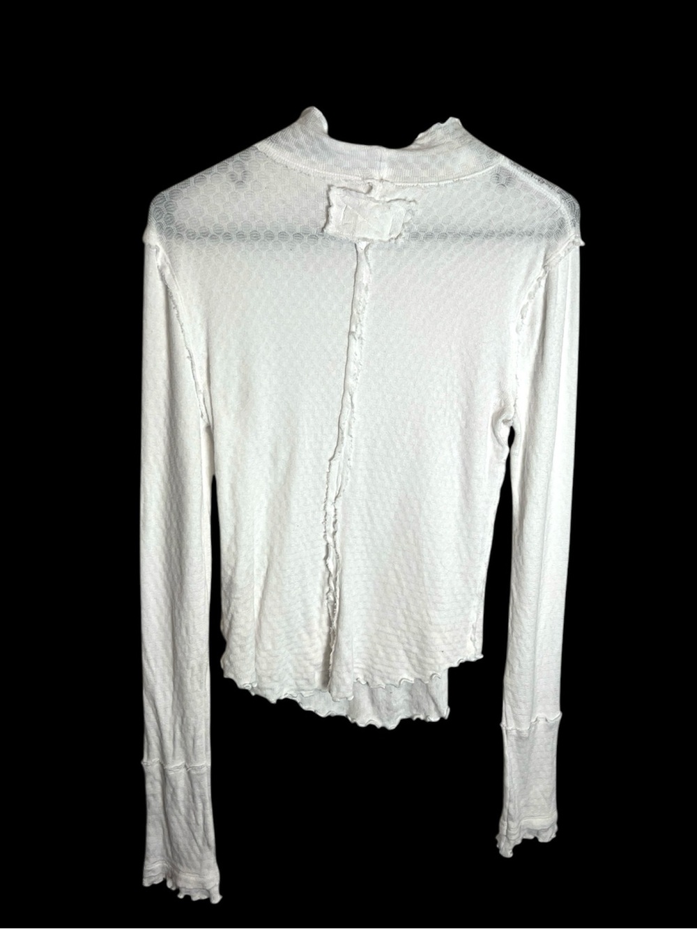 We the free white Sarah pointelle turtle neck size medium - Picture 3 of 9